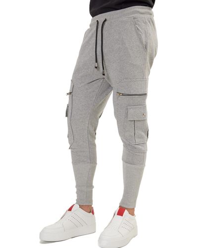 Ron Tomson Modern Zipper Pocket Fitted sweatpants - Gray