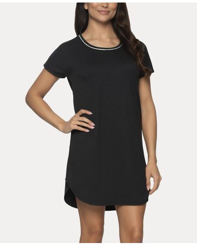 Felina Jessie Knit Sleep Shirt - Black