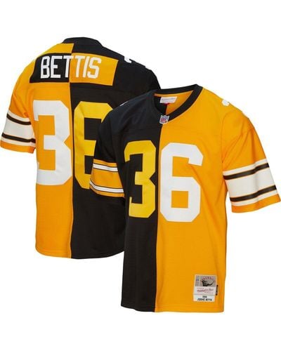 Mitchell & Ness Jerome Bettis Black And Gold Pittsburgh Steelers 1996 Split Legacy Replica Jersey - Yellow