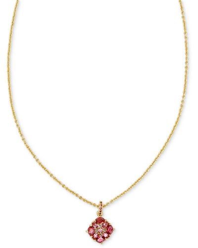 Kendra Scott 14k Gold-plated Mixed Cubic Zirconia 19" Adjustable Pendant Necklace - Natural