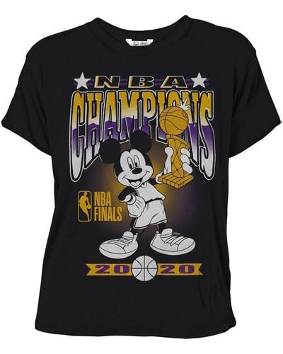 Junk Food Los Angeles Lakers 2020 Nba Finals Champions Mickey Trophy T-shirt - Black
