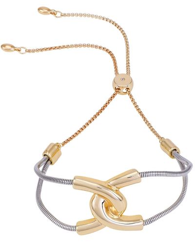 Vince Camuto Two-tone Hooked Link Slider Bracelet - Metallic