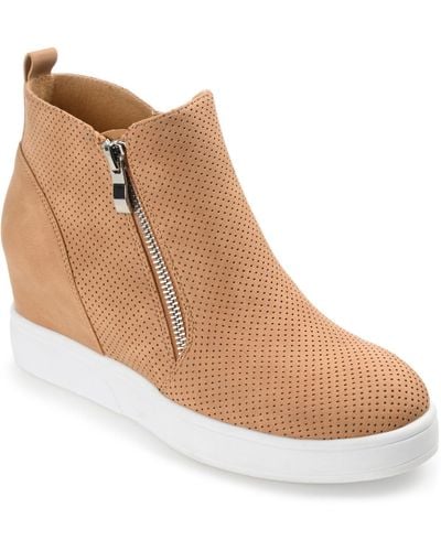 Journee Collection Pennelope Wedge Sneakers - Natural