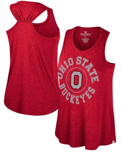 Colosseum Athletics Ohio State Buckeyes Prudence Racerback Tank Top - Red
