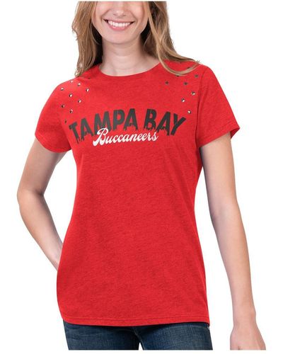 G-III 4Her by Carl Banks Heathe Tampa Bay Buccaneers Main Game T-shirt - Red