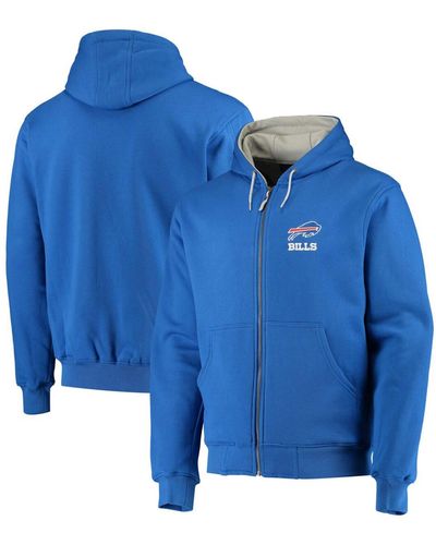 Dunbrooke Royal Buffalo Bills Craftsman Thermal Lined Full-zip Hoodie - Blue