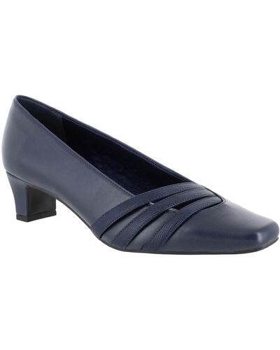 Easy Street Entice Squared Toe Pumps - Blue