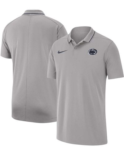 Nike Penn State Nittany Lions 2023 Coaches Performance Polo Shirt - Gray