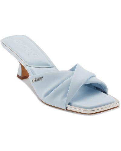 DKNY Jolaine Twist Slide Sandals - Blue