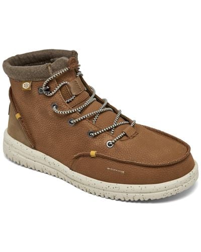 Hey Dude Bradley Leather Casual Boots From Finish Line - Brown