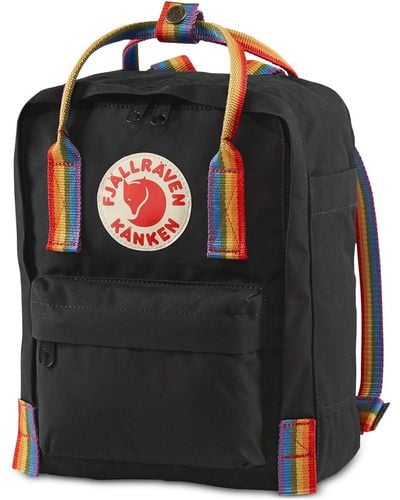 Fjallraven Kanken Rainbow Mini Backpack - Black
