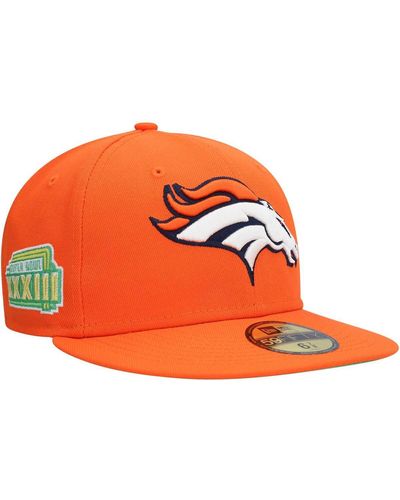 KTZ Denver Broncos Super Bowl Xxxiii Citrus Pop 59fifty Fitted Hat - Orange