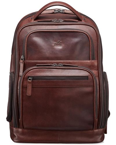 Mancini Buffalo Collection Laptop/ Tablet Backpack - Brown