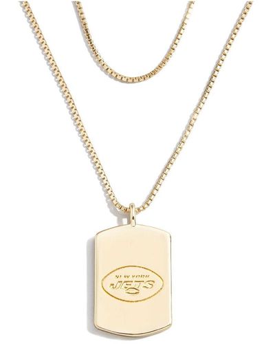 WEAR by Erin Andrews X Baublebar New York Jets Dog Tag Necklace - Metallic