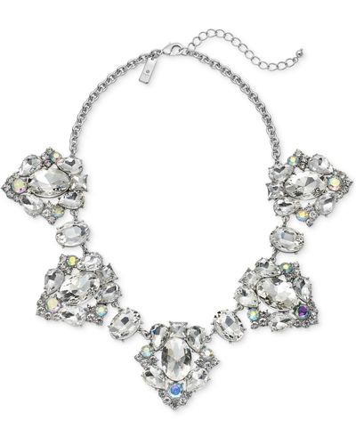 INC International Concepts Tone Crystal Bib Necklace - Metallic