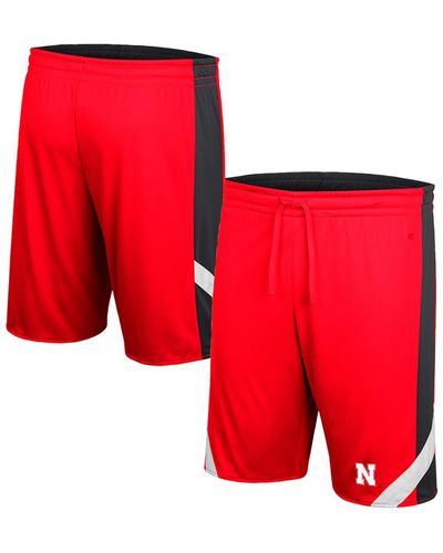 Colosseum Athletics Scarlet And Black Nebraska Huskers Am I Wrong Reversible Shorts - Red