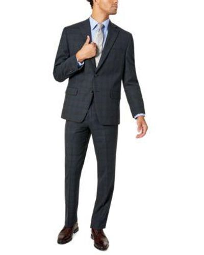 Michael Kors Modern-fit Airsoft Stretch Wool Suit - Blue