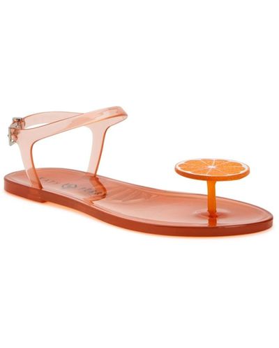 Katy Perry Iconic Geli Toe Post Flat Sandals - Orange