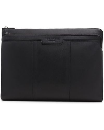 Ted Baker Thame Leather Laptop Sleeve - Black