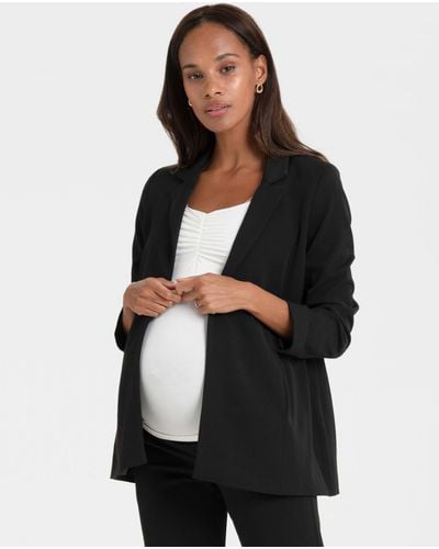 Seraphine Corporate Maternity Blazer - Black