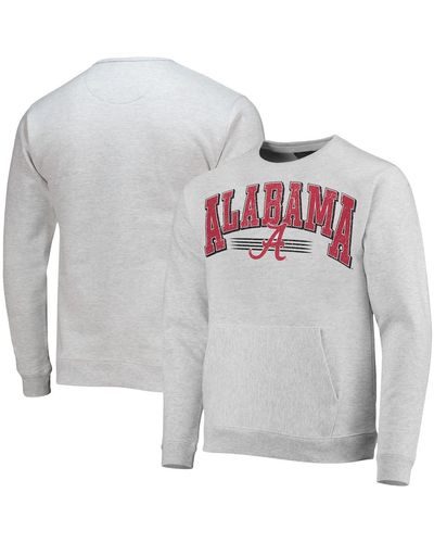 League Collegiate Wear Heather Gray Alabama Crimson Tide Upperclassman Pocket Pullover Sweatshirt