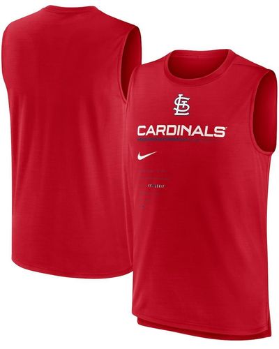 Nike Cleveland Guardians Exceed Performance Tank Top - Red