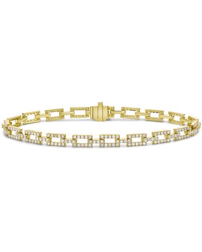 Macy's Diamond Square Link Bracelet (2 Ct. T.w. - White