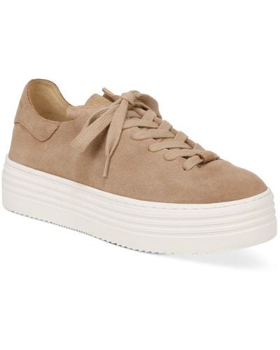 Sam Edelman Pippy Lace-up Platform Sneakers - Natural