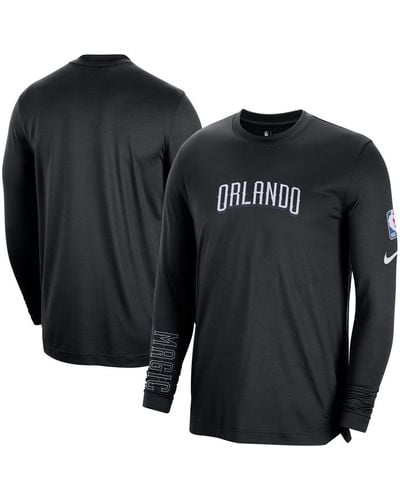 Nike Orlando Magic 2022/23 City Edition Pregame Warmup Long Sleeve Shooting Shirt - Blue
