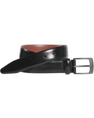 Johnston & Murphy Brush-off Leather Belt - Black