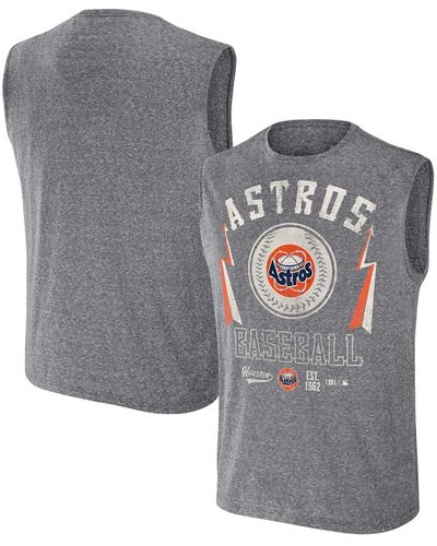 Fanatics Darius Rucker Collection By Distressed Houston Astros Muscle Tank Top - Gray
