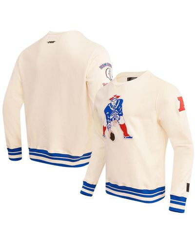 Pro Standard New England Patriots Retro Classics Fleece Pullover Sweatshirt - White