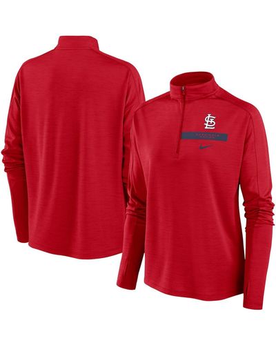 Nike Red Philadelphia Phillies Primetime Local Touch Pacer Quarter-zip Top