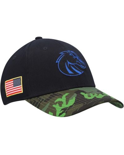 Nike Black, Camo Boise State Broncos Veterans Day 2tone Legacy91 Adjustable Hat - Blue