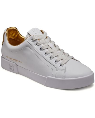 Donna Karan Donna Lace Up Sneakers - White