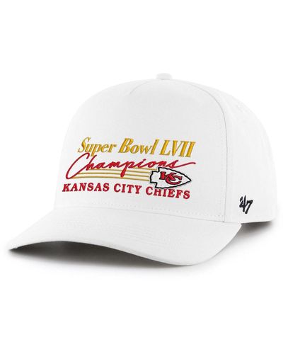 '47 White Kansas City Chiefs Super Bowl Lvii Champions Hitch Snapback Hat