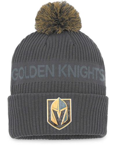 Fanatics Vegas Golden Knights Authentic Pro Home Ice Cuffed Knit Hat - Gray