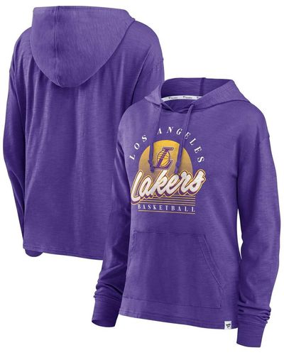 Fanatics Los Angeles Lakers Full Steam Slub Hoodie T-shirt - Purple