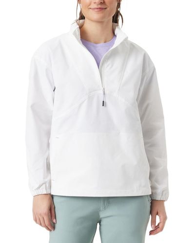 BASS OUTDOOR Ripstop Stow-able Half-zip Jacket - White