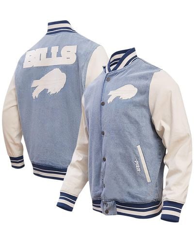 Pro Standard Distressed Buffalo Bills Varsity Blues Full-snap Varsity Jacket