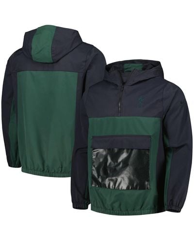 Nike Liverpool Anorak Hoodie Quarter-zip Jacket - Green