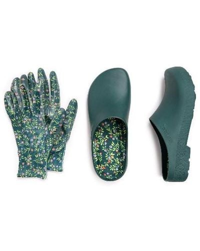 Muk Luks Garden Clog And Glove Set - Black