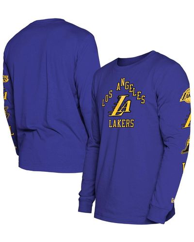 KTZ Los Angeles Lakers 2023/24 City Edition Long Sleeve T-shirt - Blue