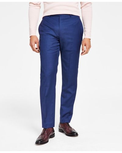 Calvin Klein Men's Blue Solid Slim Fit Pants