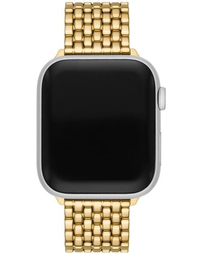 Tory Burch Eleanor Band For Apple Watch®, Gold-tone Stainless Steel - Black