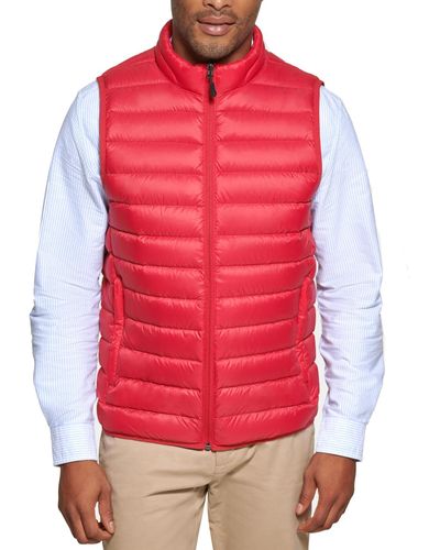 Club Room Down Packable Vest - Red