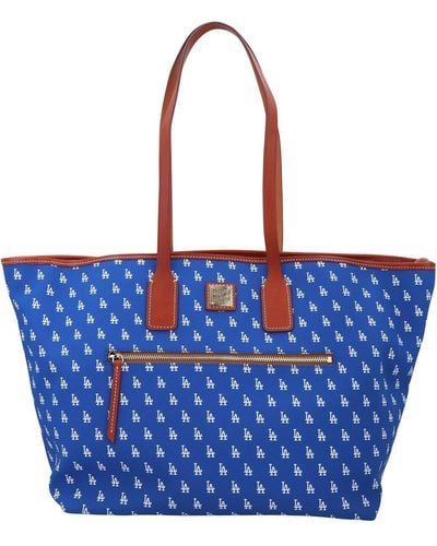 Dooney & Bourke Los Angeles Dodgers Signature Large Zip Tote Bag - Blue