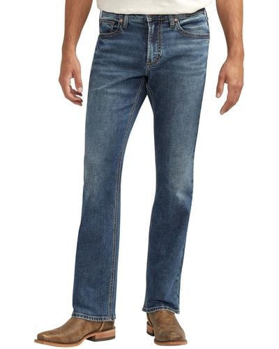 Silver Jeans Co. Jace Slim Fit Bootcut Jeans - Blue
