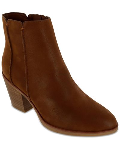 MIA Lolo Heeled Western Ankle Booties - Brown