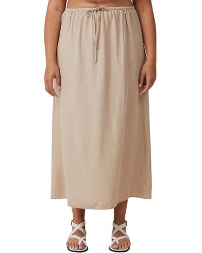Cotton On Haven Maxi Slip Skirt - Natural
